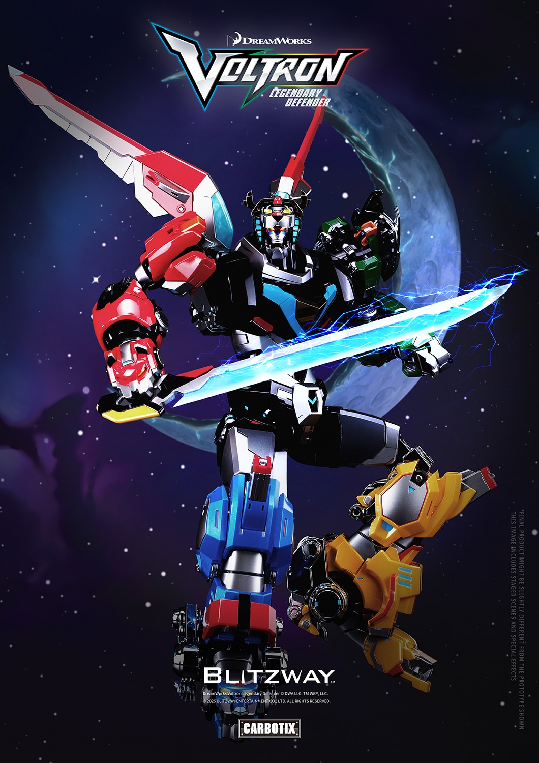 Voltron: Legendary Defender Carbotix Premium Figure 10th Anniversary Special Edition Collectible