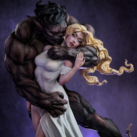 Beauty and the Beast Statue Sideshow Collectibles Original Art