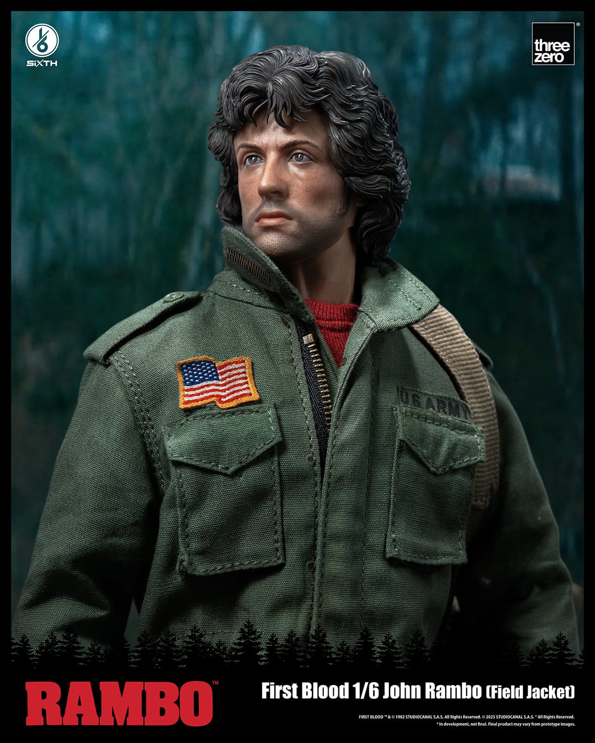 John Rambo Sixth Scale Figure Field Jacket Variant First Blood Limited Collectible