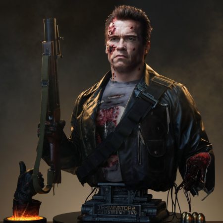 T-800 Battle Damaged Life-Size Bust The Terminator 2 Limited Collectible