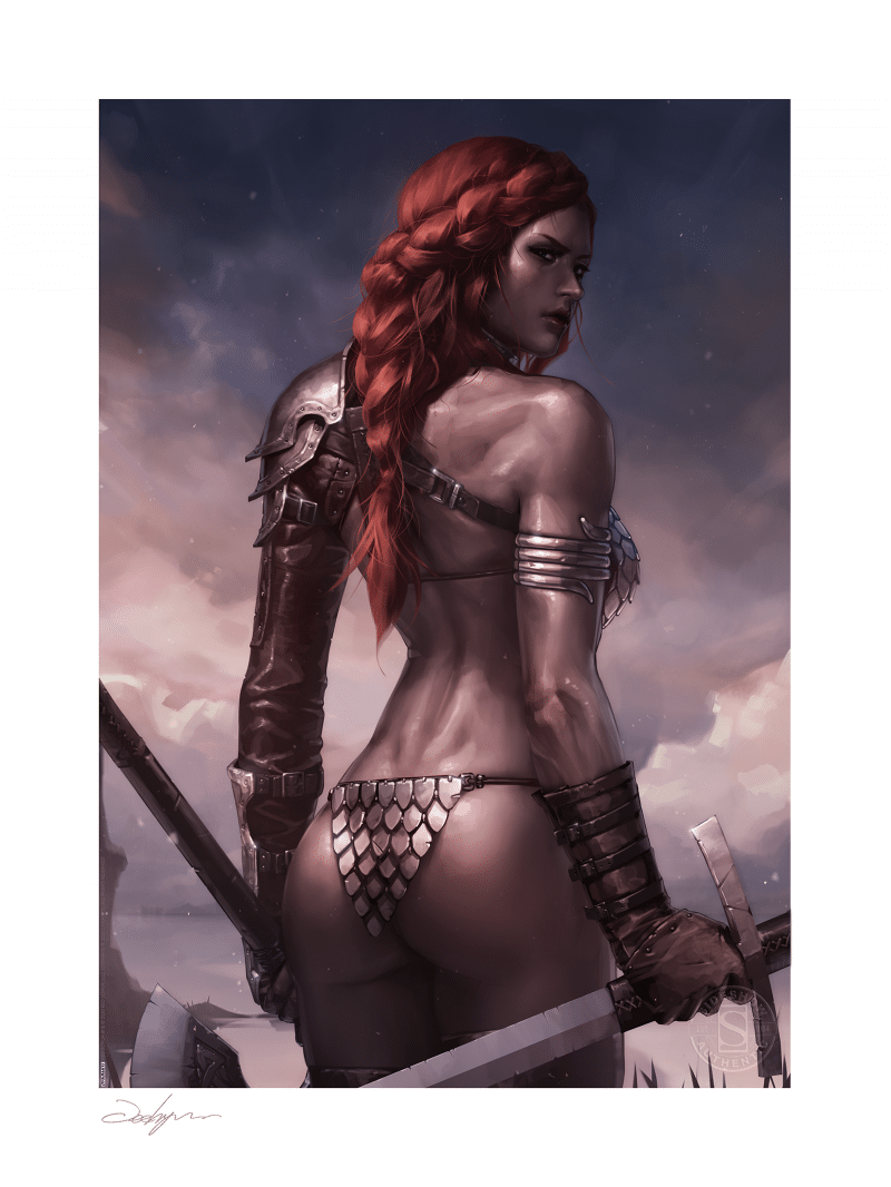 Red Sonja: Birth of the She-Devil Fine Art Print Pre-Battle Variant By Sideshow Collectibles