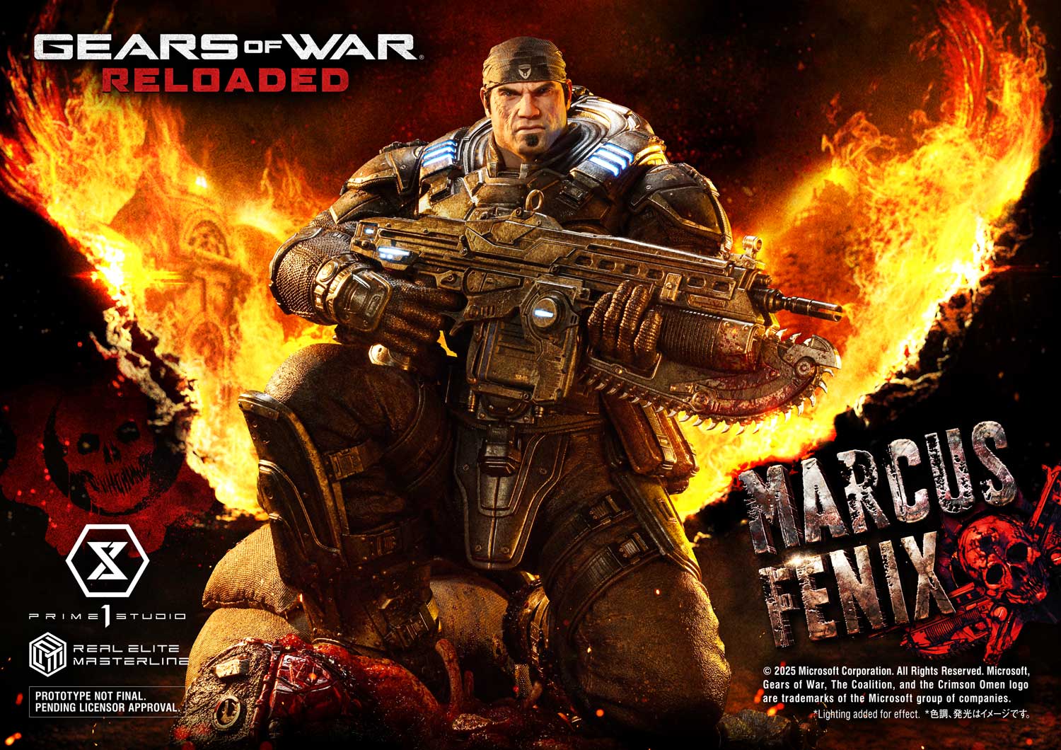 Marcus Fenix Statue 1:3 Scale Gears Of War Reloaded Limited Collectible
