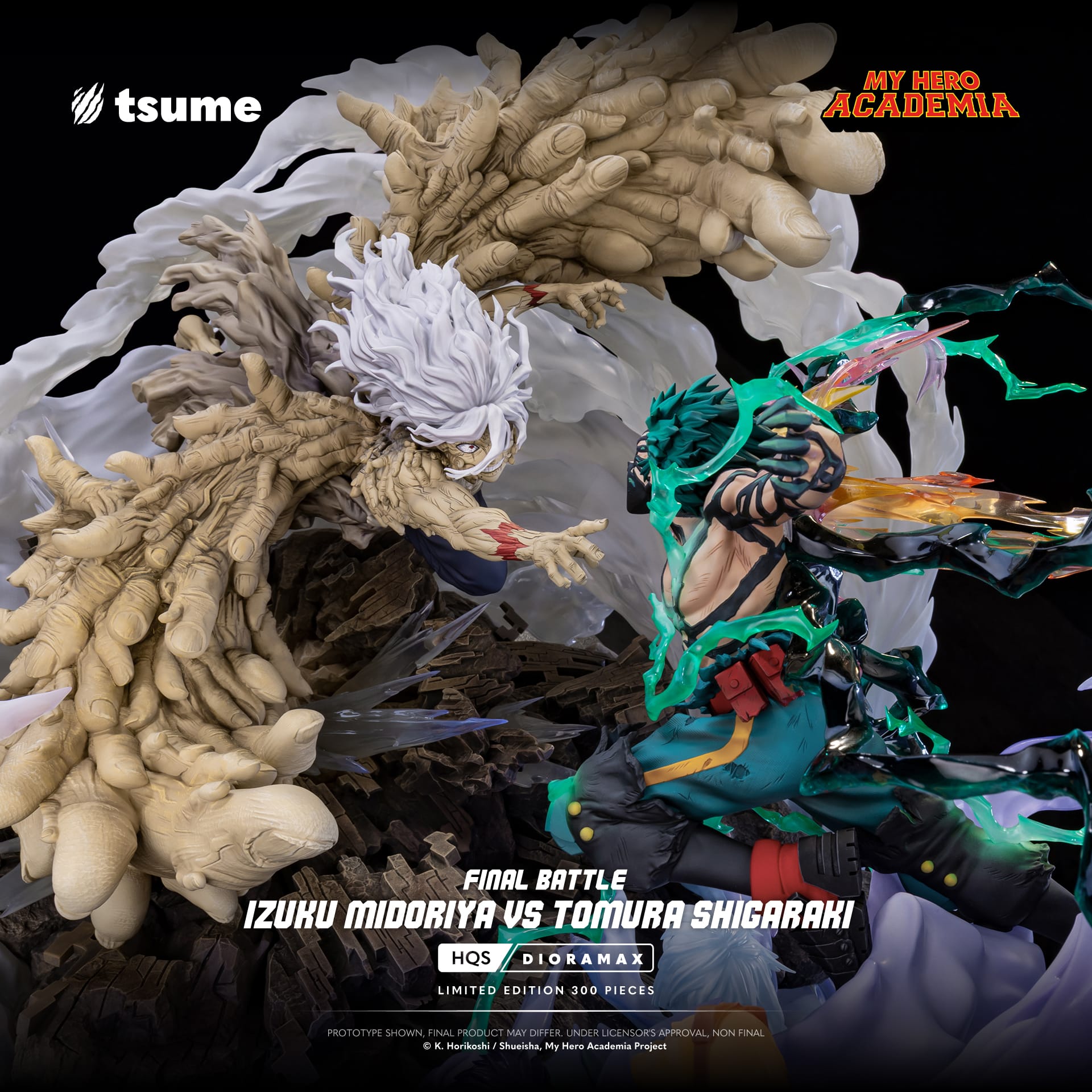 Izuku Midoriya VS Tomura Shigaraki Final Battle Statue 1/4 Scale My Hero Academia Limited Collectible HQS