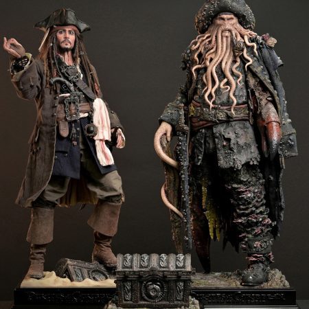 Jack Sparrow and Davy Jones Hyperreal 1/3 Scale Statue Set Limited Edition Pirates Of The Caribbean Collectible