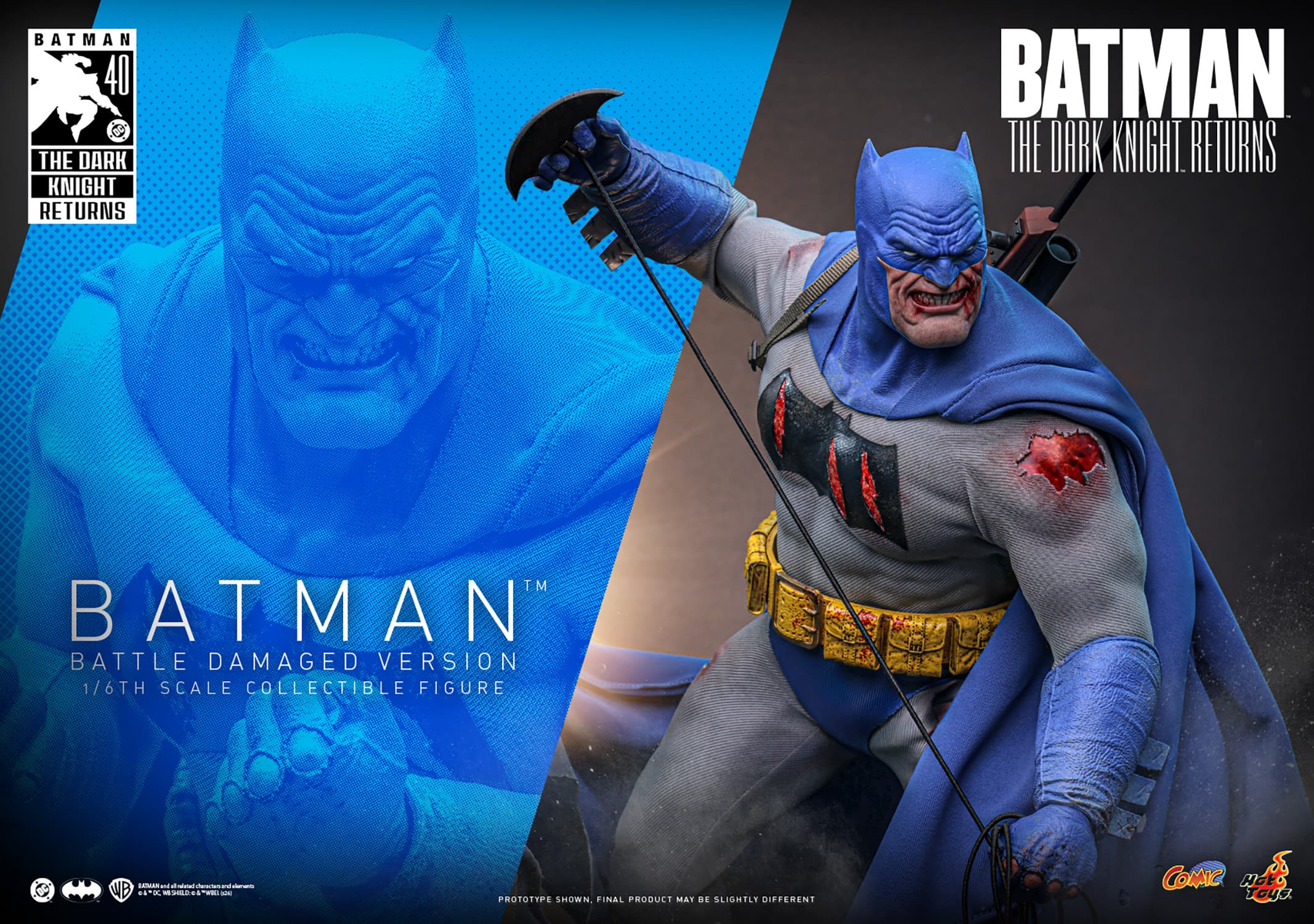 Batman: The Dark Knight Returns Battle Damaged Sixth Scale Figure DC Limited Collectible