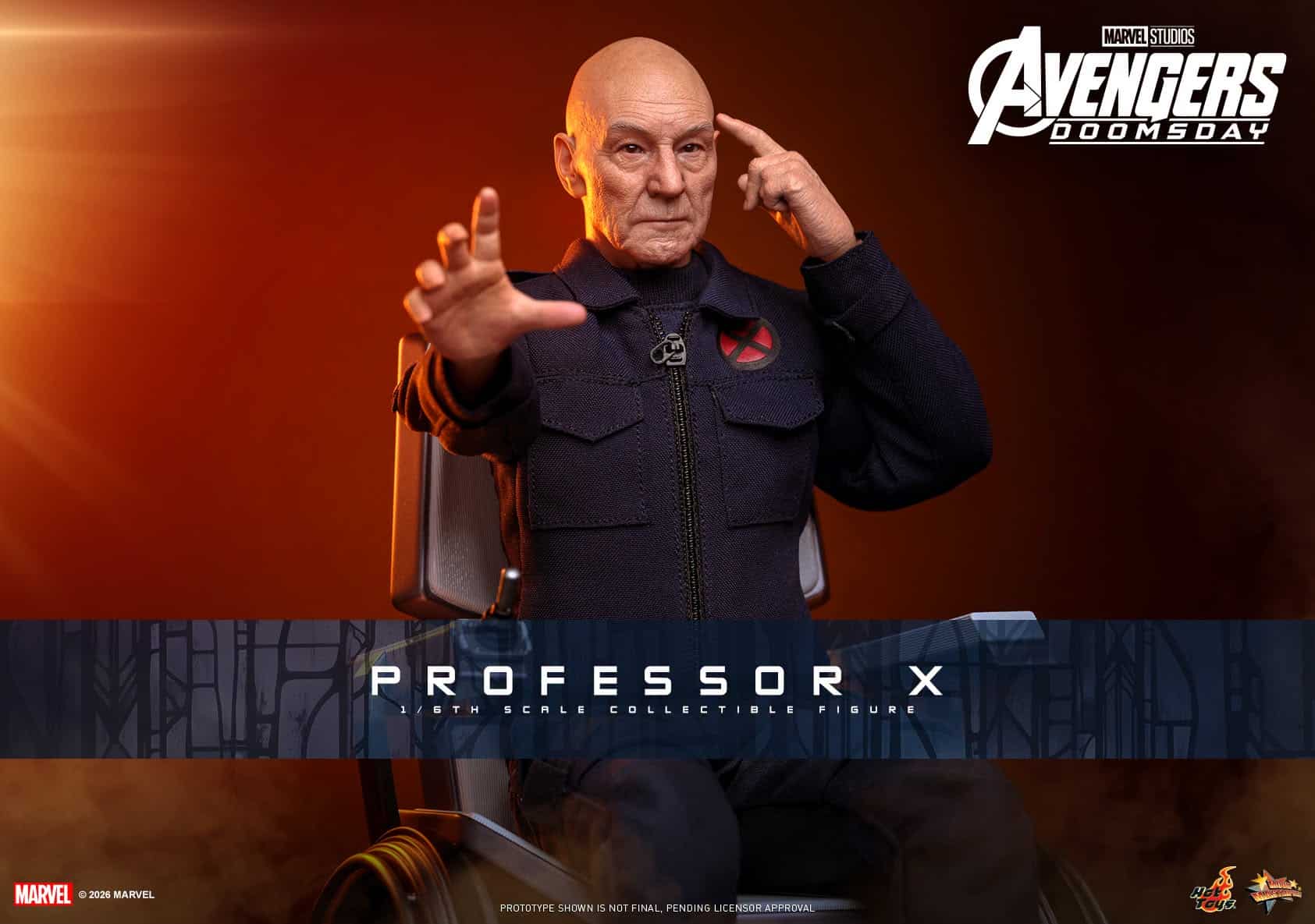 Hot Toys Professor X Sixth Scale Figure  Avengers: Doomsday MMS917 Limited Collectible