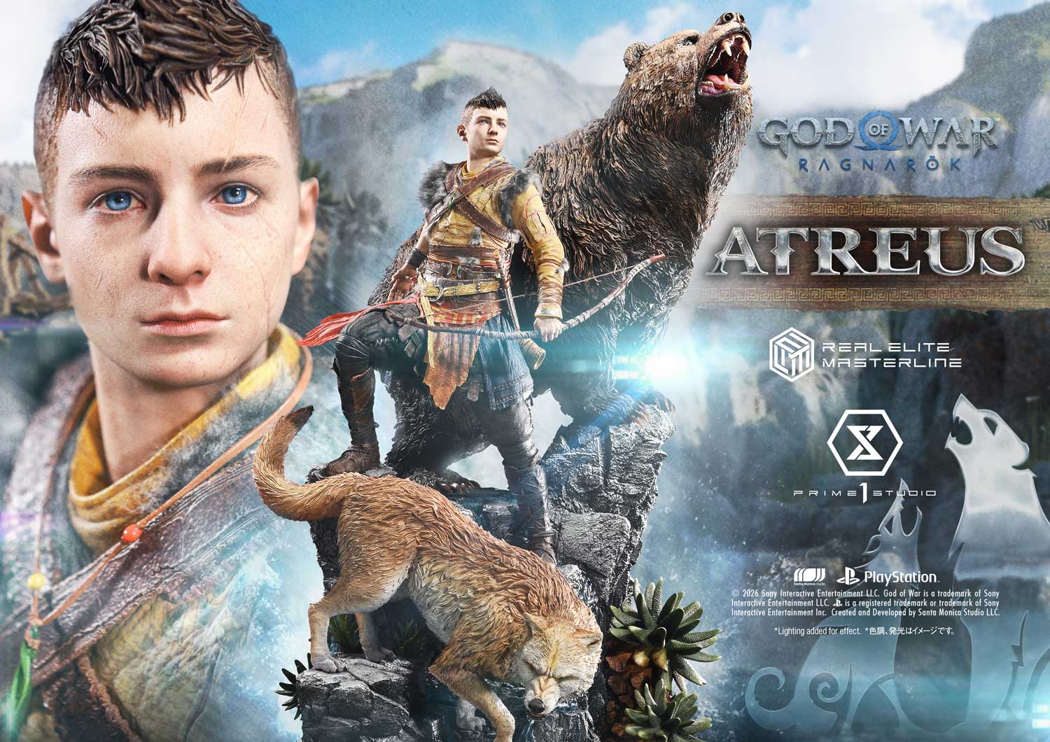 Prime 1 Studio Atreus Statue God Of War: Ragnarok Real Elite Masterline Collectible